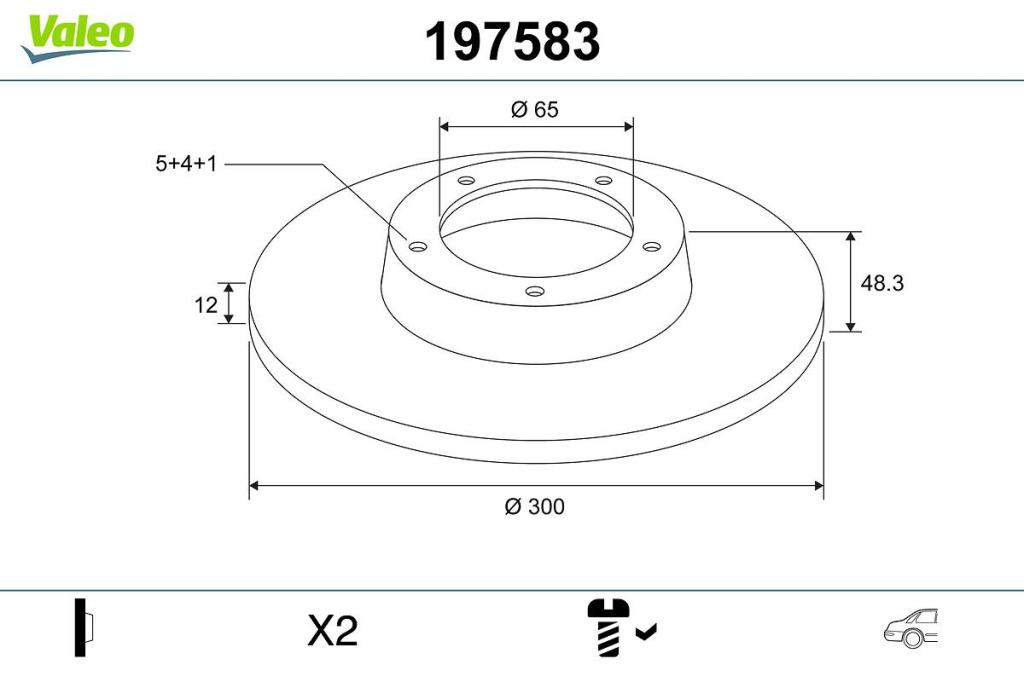 Disques de frein VALEO 197583